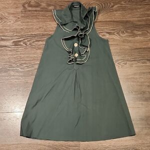 ❤️ CASHIER EARLY Y2K VINTAGE SLEEVELESS A-LINE RUFFLE MINI DRESS, SMALL